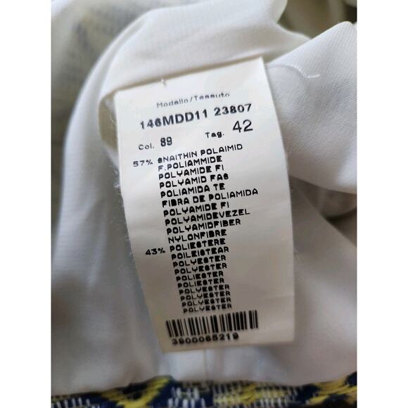 MSGN Women's mini woven patchwork skirt multicolor size 42 - Picture 6 of 10